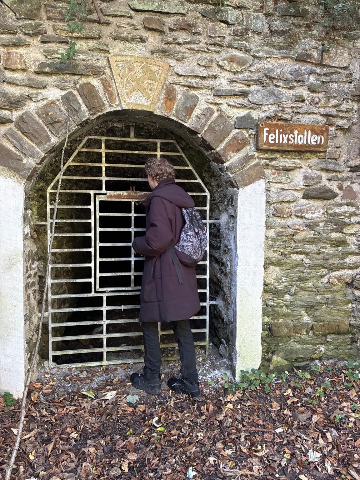 Besuch am verschlossenen Eingang des Felixstollens