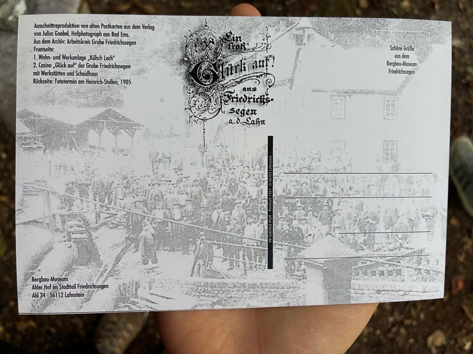Historisches Blatt zur Grube Friedrichssegen